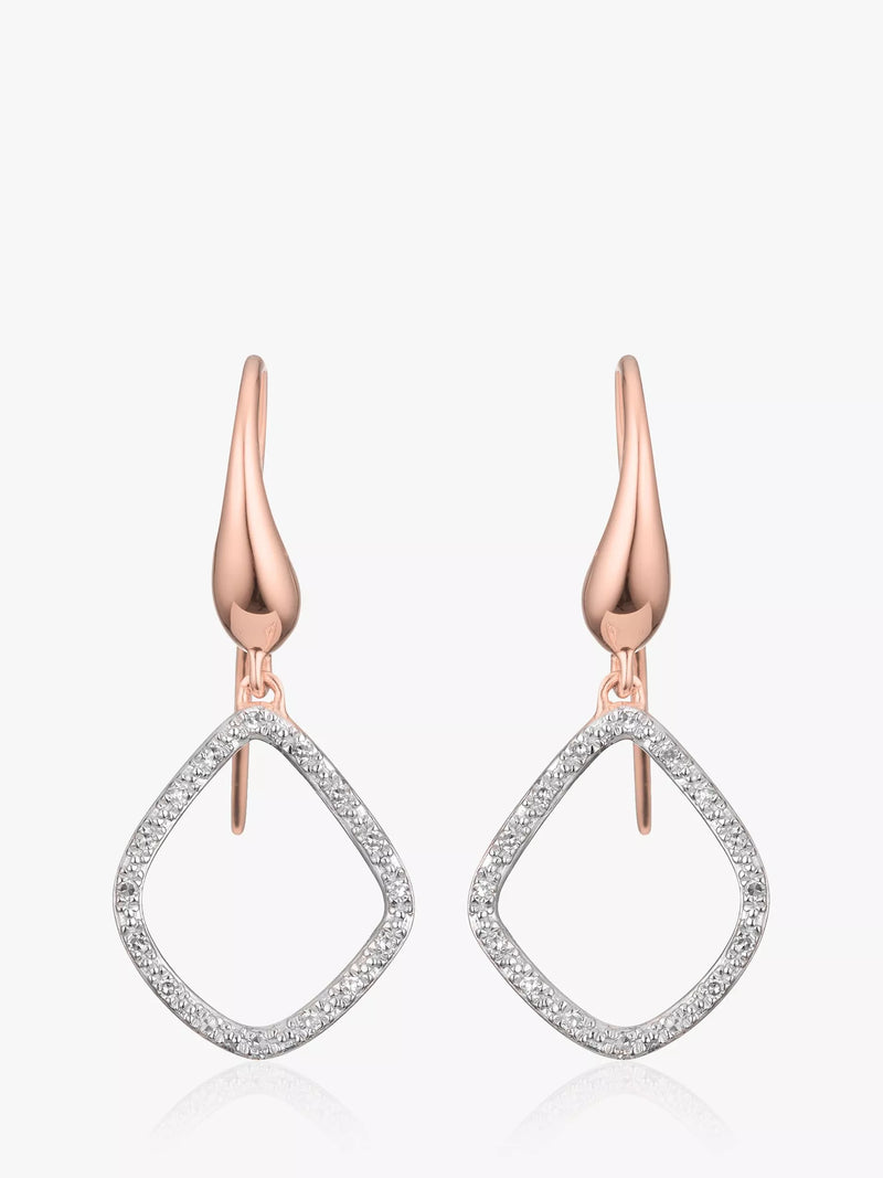 Monica Vinader Riva diamond drop earrings 0.09 carat - British product