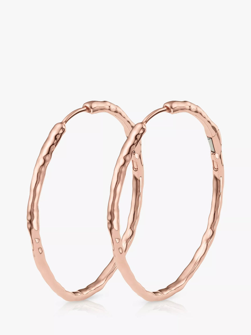 Monica Vinader MV Siren™ Muse Large Hoop Earrings, Rose Gold