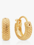 Monica Vinader textured huggie hoop earrings 1.1cm diameter - British product