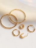 Monica Vinader textured huggie hoop earrings 1.1cm diameter - British product
