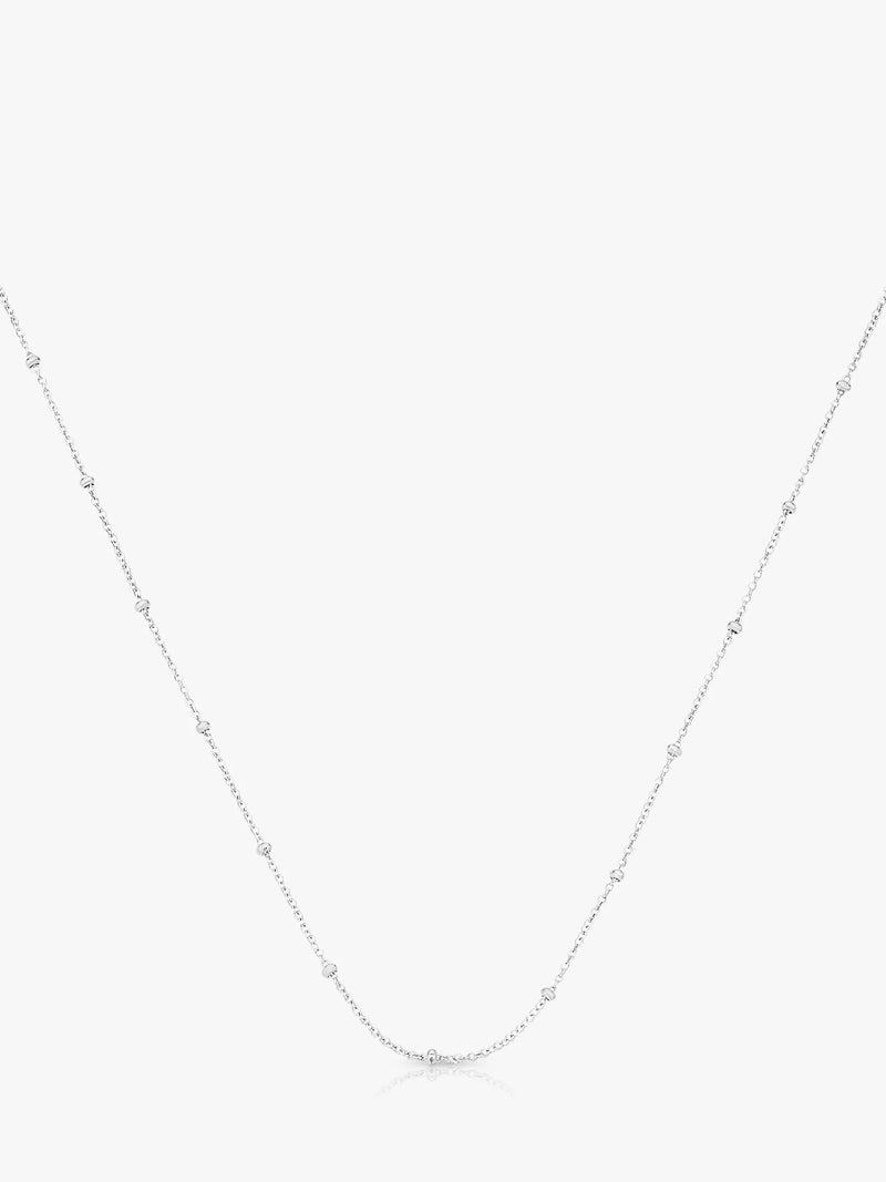 Monica Vinader beaded chain necklace in sterling silver 70cm - British product