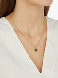 Monica Vinader Siren Bezel onyx pendant sterling silver gold - British product