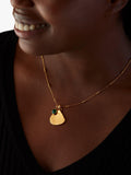 Monica Vinader Siren Bezel onyx pendant sterling silver gold - British product