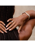 Monica Vinader Nura Reef stacking band ring silver, UK version
