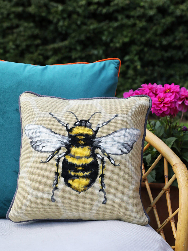 Cleopatra's Needle bee cushion tapestry kit (British brand)