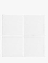 John Lewis John Lewis Hem Stitch GOTS Organic Cotton Napkins Set of 4 White- Buy online at McGrocer