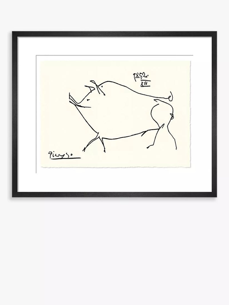 John Lewis Pablo Picasso 'Cochon' Pig Sketch Framed Print 37x47cm, UK version