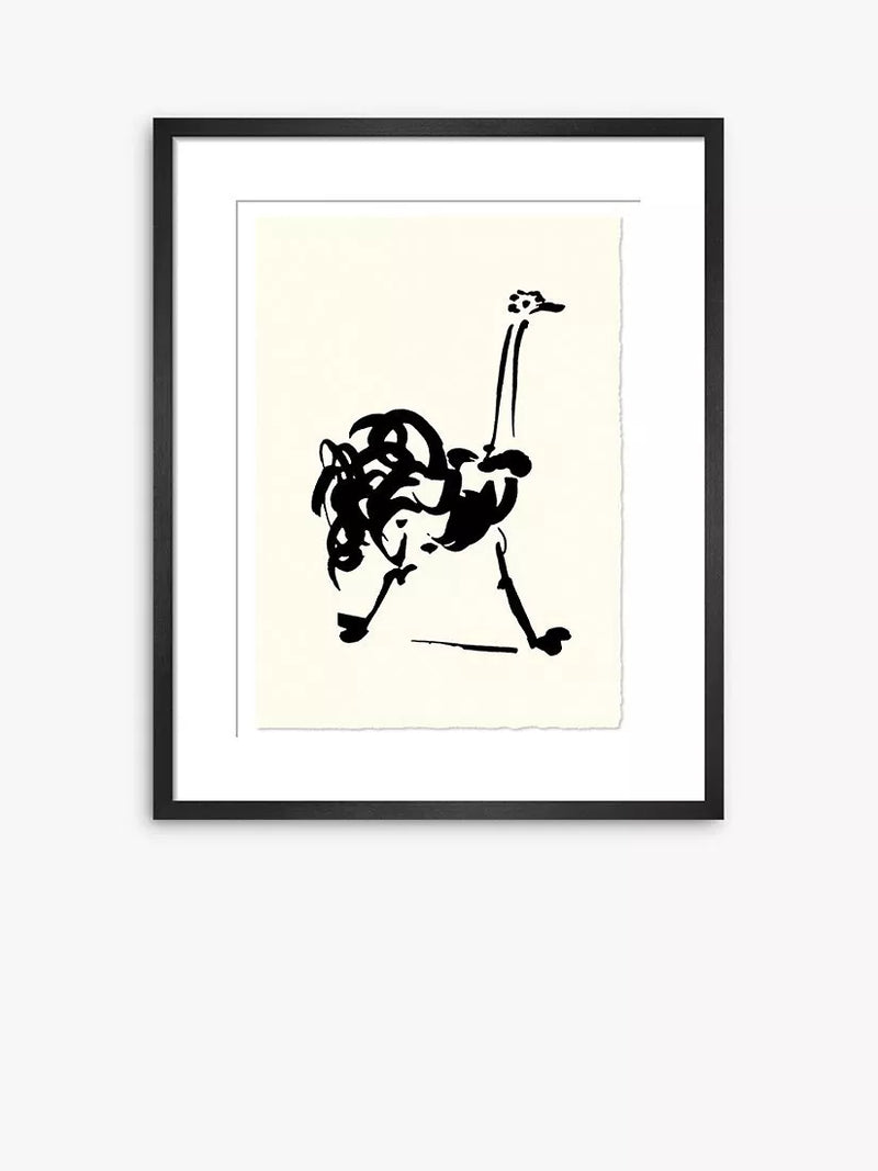 John Lewis Pablo Picasso 'Autruche' framed print Black/White 47x37cm, UK version