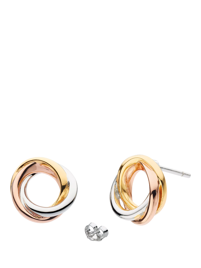 Kit Heath Bevel Cirque trilogy stud earrings multi, UK version