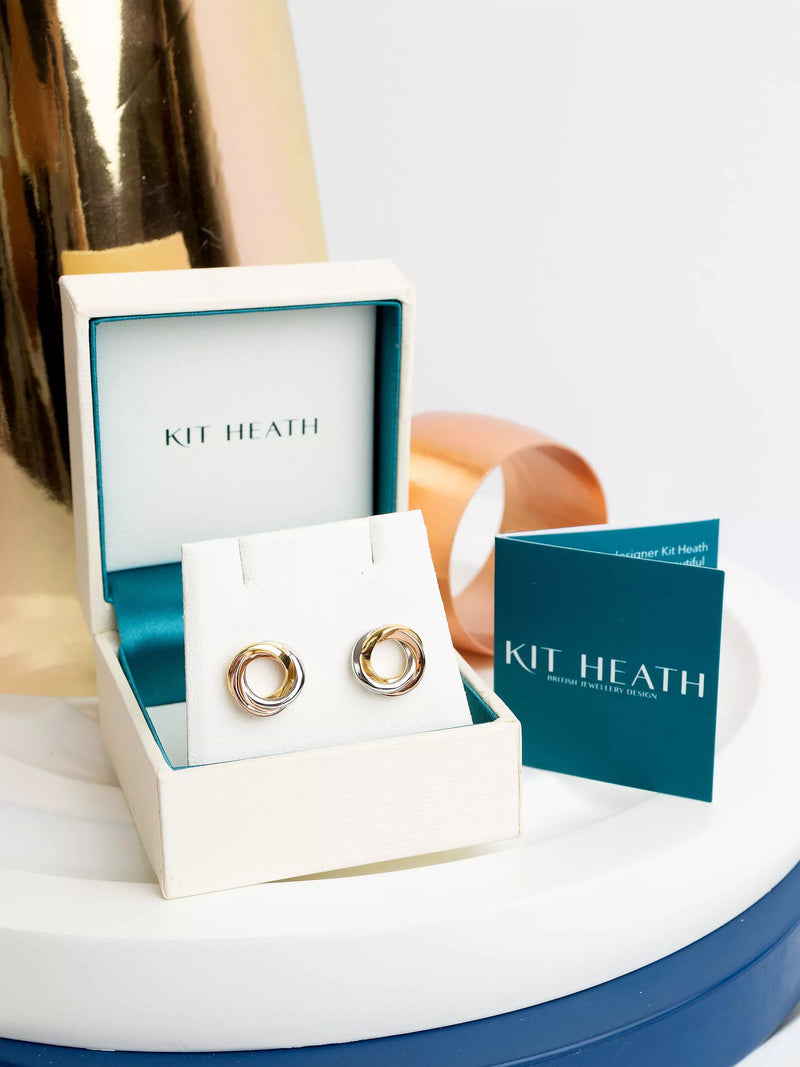 Kit Heath Bevel Cirque trilogy stud earrings multi, UK version