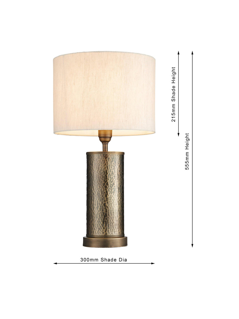 Bay Lighting Narva table lamp aged bronze 55.5cm tall, UK version