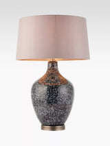John Lewis Bay Lighting Esma Glass Table Lamp, Grey, Tall- Buy online at McGrocer