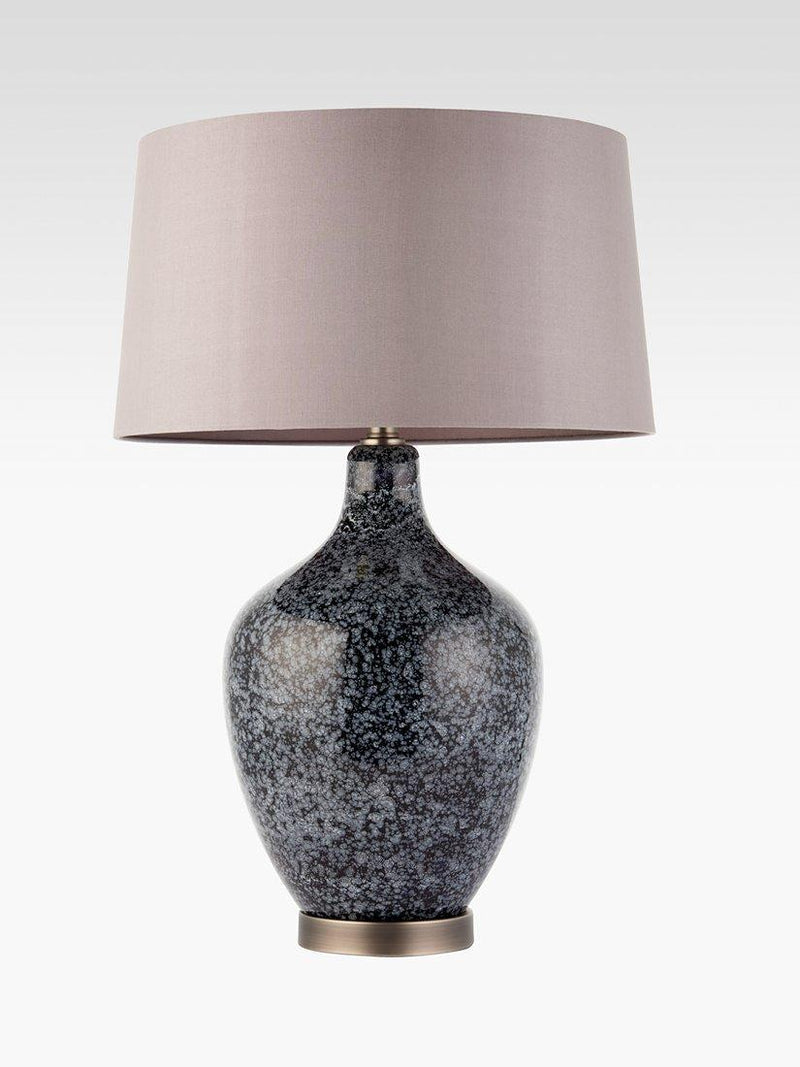Bay Lighting Esma glass table lamp grey - British product