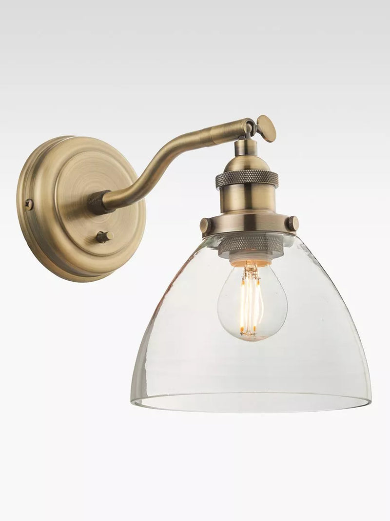 Bay Lighting Carter wall light in antique brass finish (British brand)