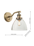 Bay Lighting Carter wall light in antique brass finish (British brand)