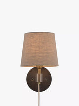 John Lewis John Lewis Ansel Plug-In Wall Light, Antique Pewter- Buy online at McGrocer