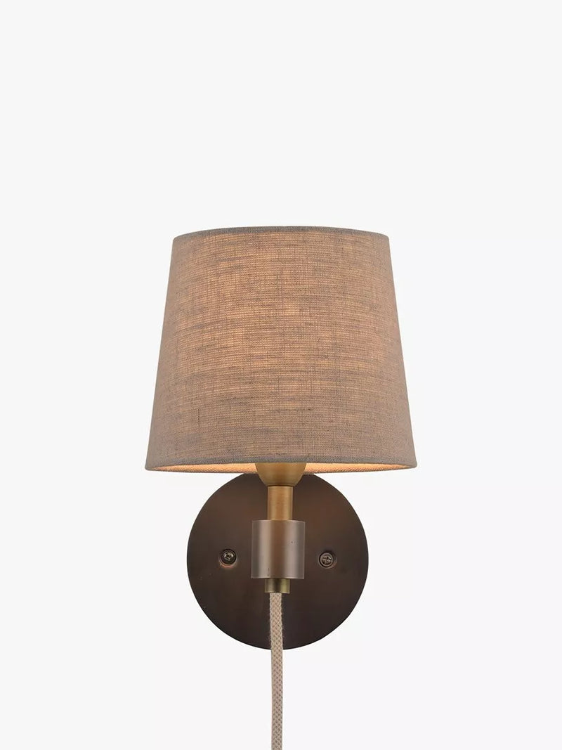 John Lewis Ansel antique pewter wall light - British product