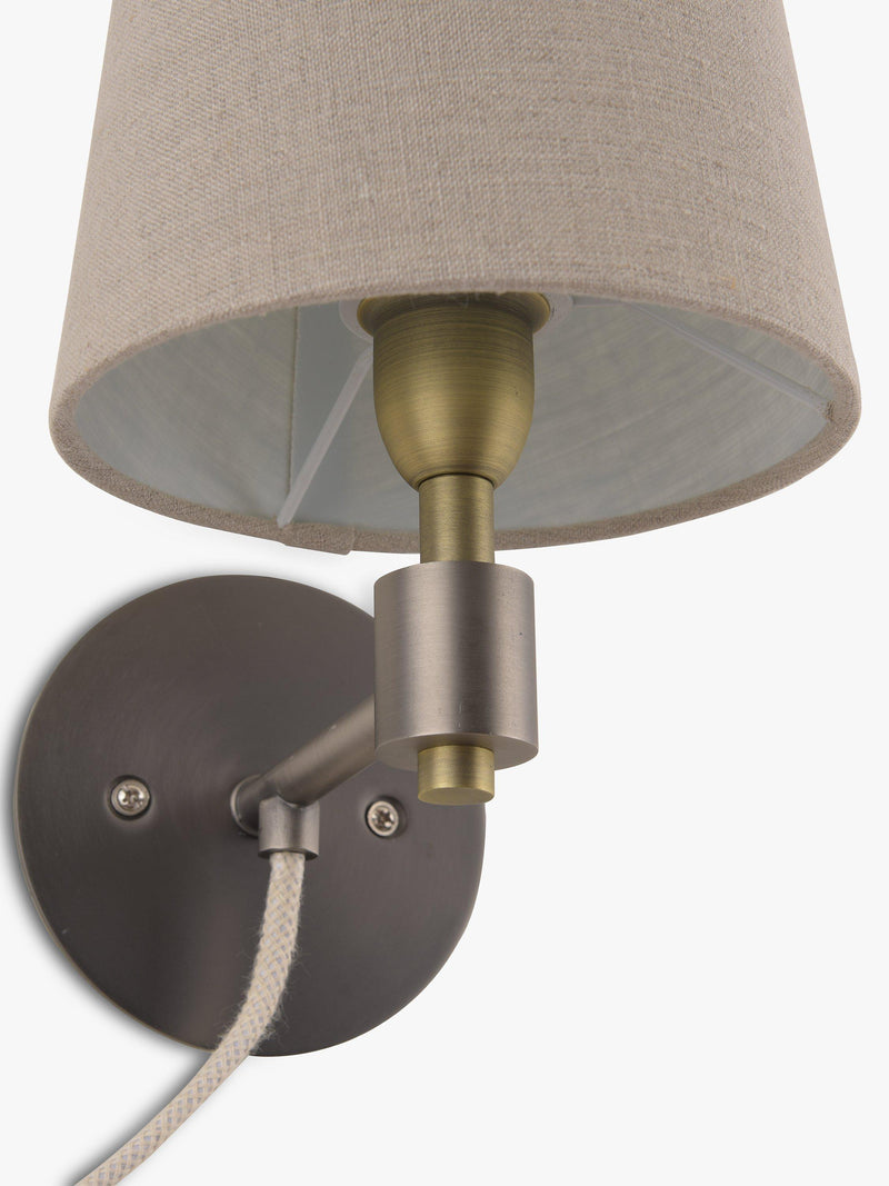 John Lewis Ansel antique pewter wall light - British product