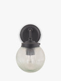 John Lewis vintage globe outdoor wall light clear black, imported from the UK