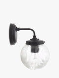 John Lewis vintage globe outdoor wall light clear black, imported from the UK