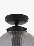 John Lewis vintage globe flush outdoor light in clear and black (British brand)