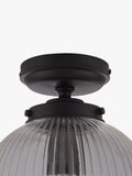 John Lewis vintage globe flush outdoor light in clear and black (British brand)