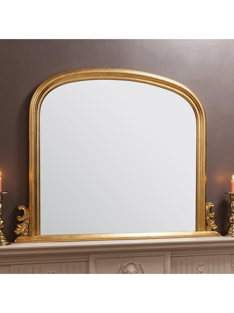 Gallery Direct Thornby overmantel mirror 94x118cm, imported from the UK