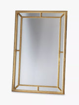 John Lewis Gallery Direct Sinatra Rectangular Beaded Wall Mirror Gold, 121 x 80cm- Buy online at McGrocer