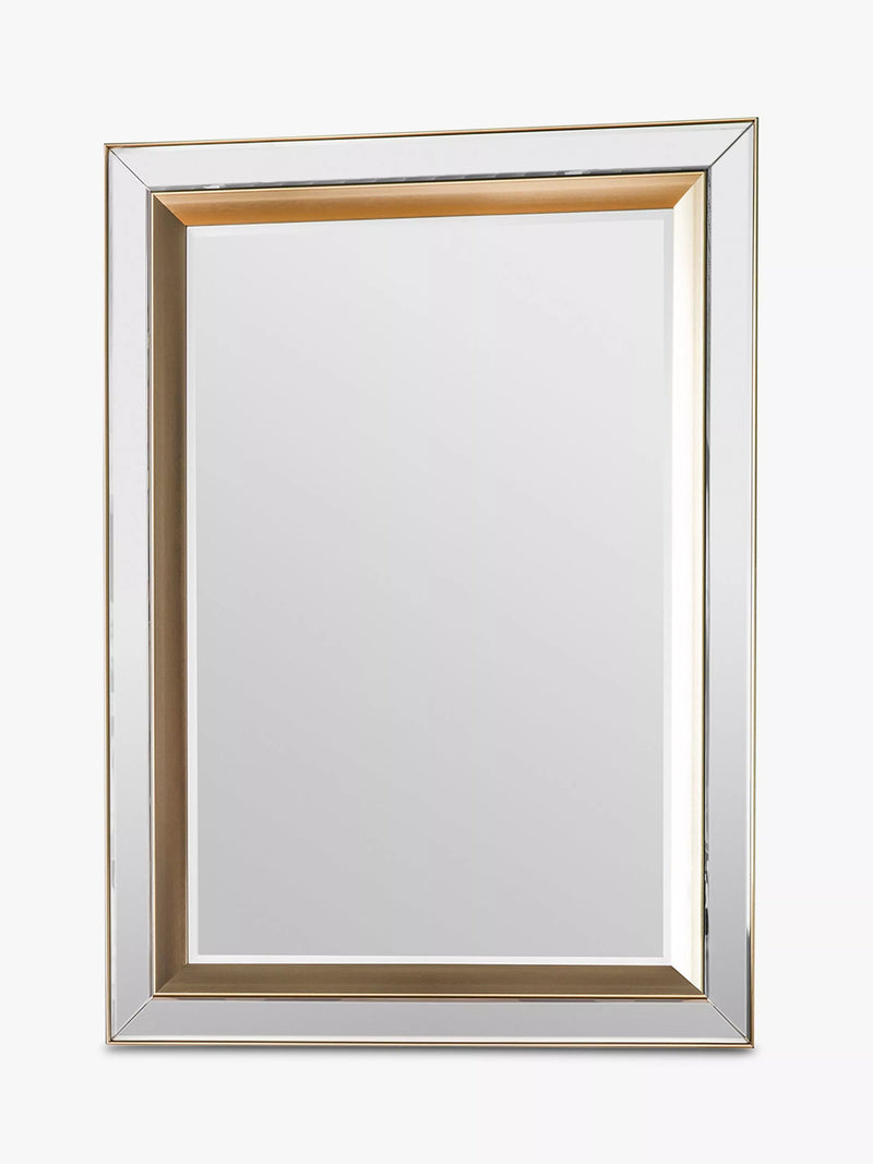 Gallery Direct gold rectangular wall mirror 109.5x79cm (British brand)