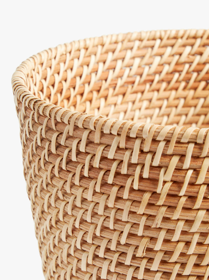 John Lewis rattan waste paper basket natural (British brand)