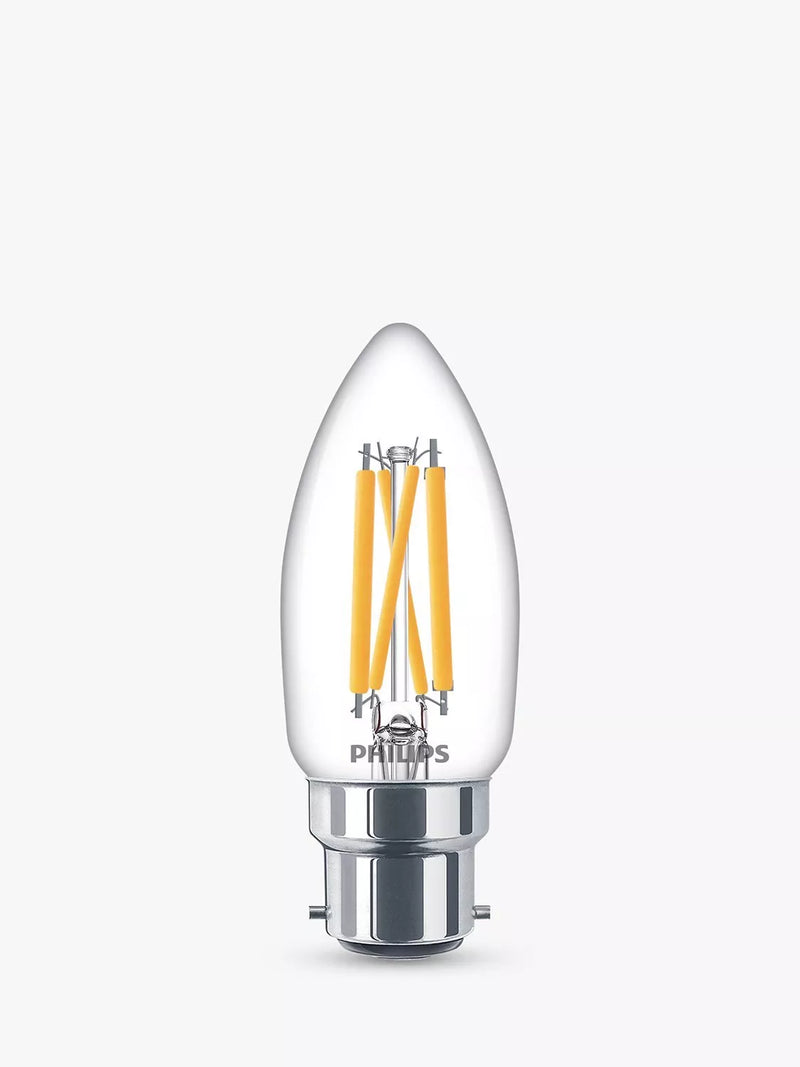 Philips clear LED candle bulb 40W equivalent - British product