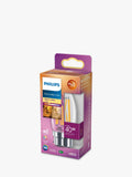 Philips clear LED candle bulb 40W equivalent - British product