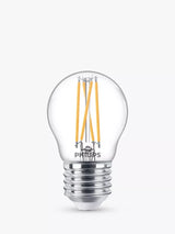 John Lewis Philips 25W Golf Ball ES LED Dimmable Classic Light Bulb, Clear- Buy online at McGrocer