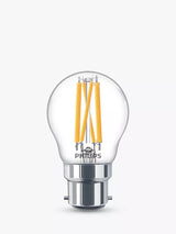 John Lewis Philips 40W P45 B22 BC LED Dimmable Classic Bulb, Clear- Buy online at McGrocer