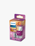 Philips dimmable LED bulb 40W equivalent clear P45 BC fitting, UK version