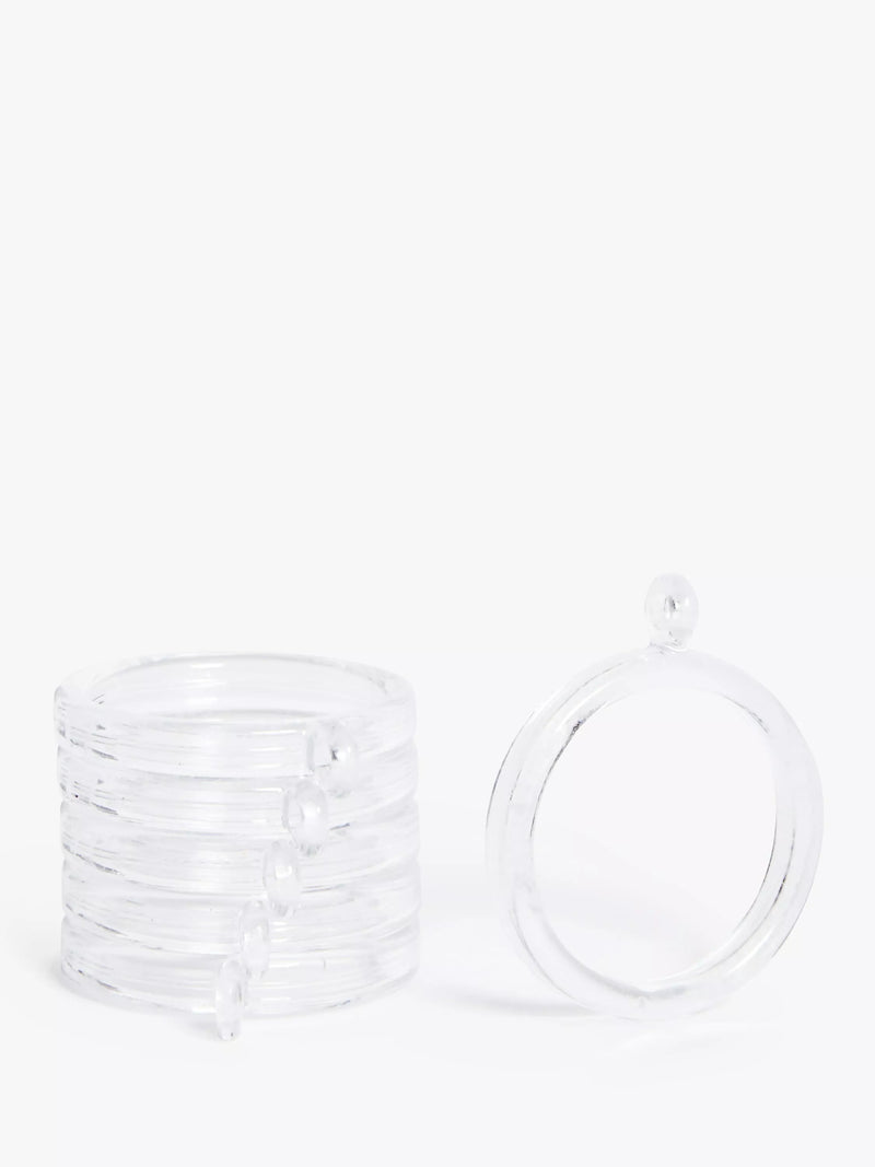 John Lewis curtain rings and hooks pack of 24, imported from the UK