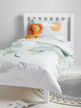 John Lewis Reversible World Map Pure Cotton Duvet Cover and Pillowcase Set, Single, Green- Buy online at McGrocer
