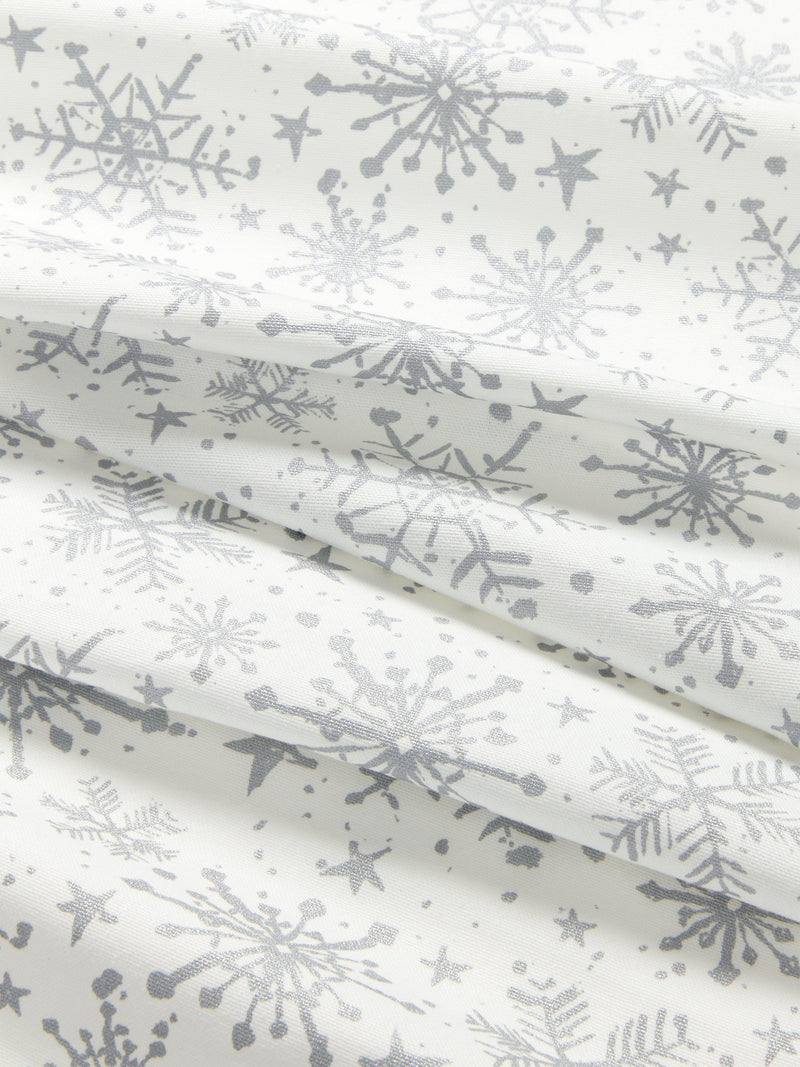John Lewis silver snowflake PVC tablecloth fabric (British brand)
