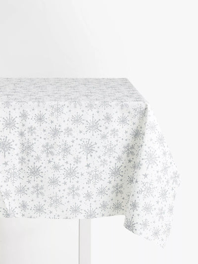 John Lewis John Lewis Snowflake PVC Tablecloth Fabric, Silver- Buy online at McGrocer