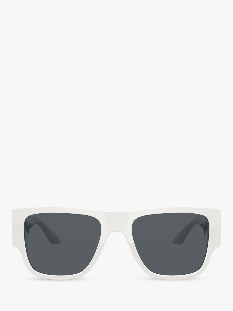 Versace men's rectangular sunglasses white frame 57mm (British brand)