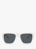 Versace men's rectangular sunglasses white frame 57mm (British brand)