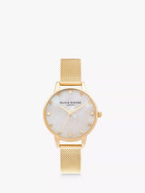 John Lewis Olivia Burton Women's Classic Crystal Mesh Bracelet Watch 30mm- Buy online at McGrocer