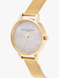 Olivia Burton women's crystal mesh watch 30mm, UK version