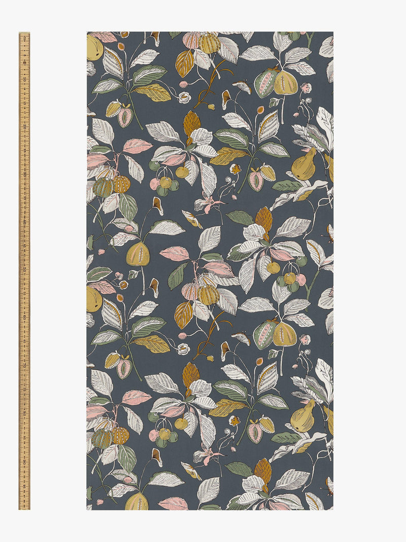 John Lewis Edith wallpaper with leaves and fruit print, UK version