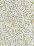 Restful Stylised Fern Design Wallpaper in Citrine Colourway