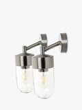 John Lewis outdoor wall lights set of 2 brushed steel - British product