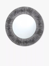John Lewis Där Neome Round Wall Mirror, 80cm, Grey/Silver- Buy online at McGrocer