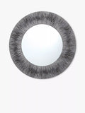 Där Neome round wall mirror 80cm grey silver, imported from the UK