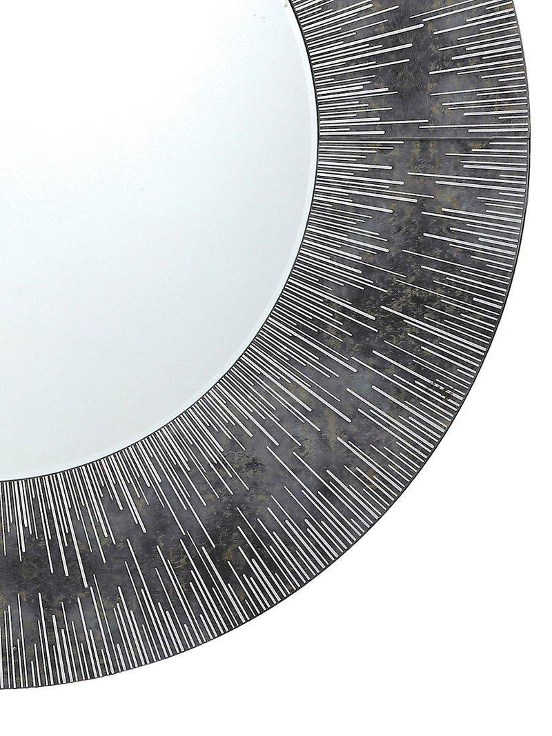 Där Neome round wall mirror 80cm grey silver, imported from the UK