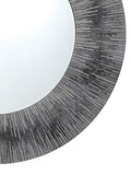 Där Neome round wall mirror 80cm grey silver, imported from the UK
